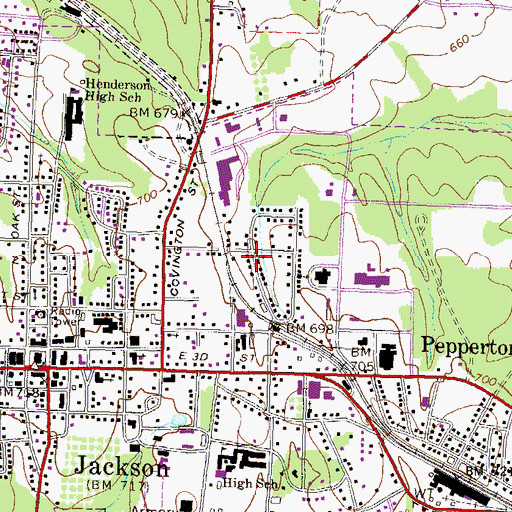 Topographic Map of Zion Baptist Church, GA