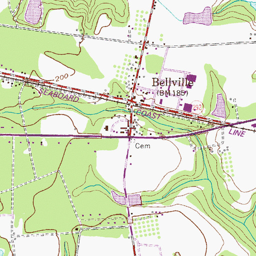 Topographic Map of Bishop Graces Baptist Church, GA