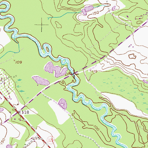 Topographic Map of Brewton Bridge, GA