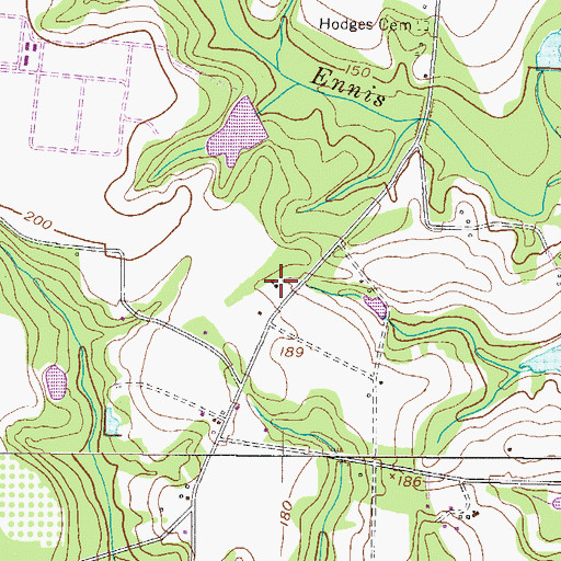 Topographic Map of Ennis Branch School (historical), GA