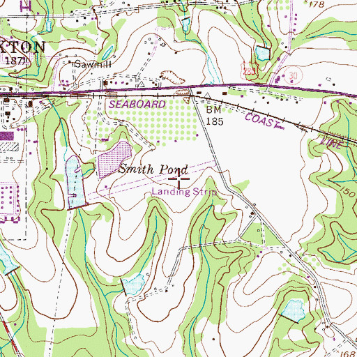 Topographic Map of Evans County, GA