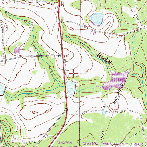 Topographic Map of Green Plantation, GA