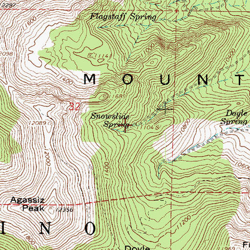 Topographic Map of Snowslide Spring, AZ