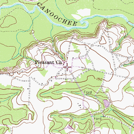 Topographic Map of Mount Pleasant, GA