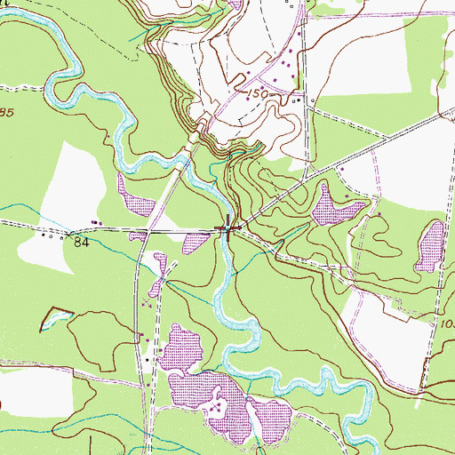 Topographic Map of Rogers Bridge, GA