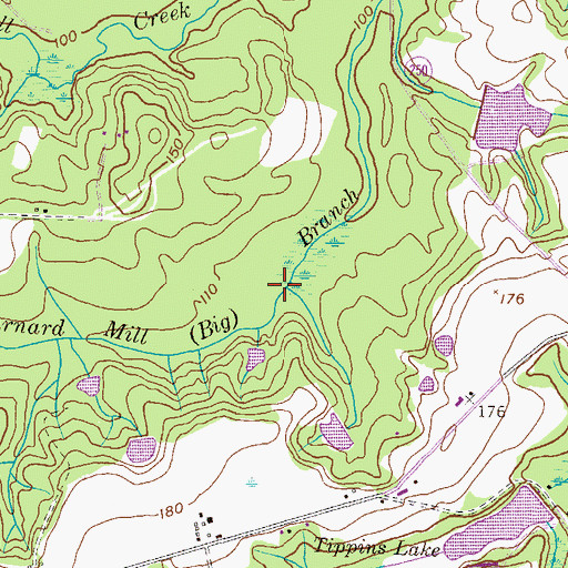 Topographic Map of Rogers Pond (historical), GA