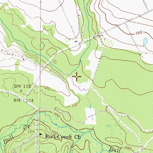 Topographic Map of Strickland Pond (historical), GA