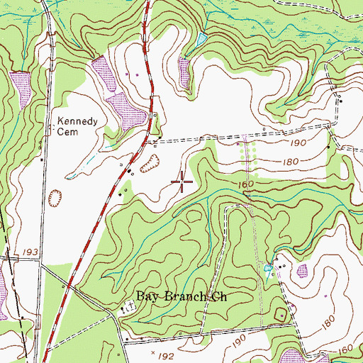 Topographic Map of Trinity Church, GA