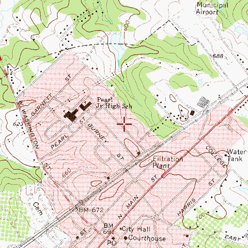 Topographic Map of Canaan, GA
