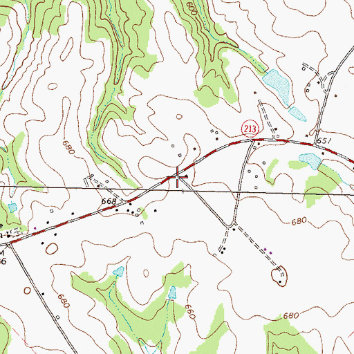 Topographic Map of Clacks Chapel (historical), GA
