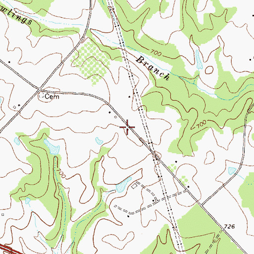 Topographic Map of Davis Academy (historical), GA
