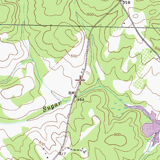 Topographic Map of Enterprise School (historical), GA