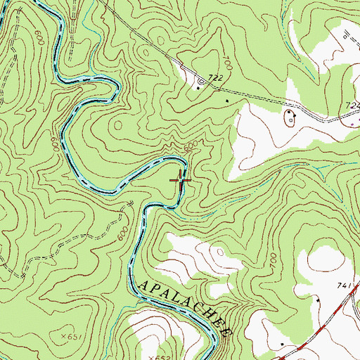 Topographic Map of Horseshoe Bend, GA