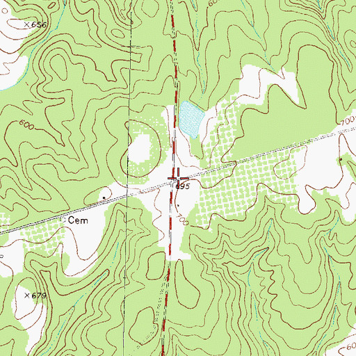 Topographic Map of Longs Academy (historical), GA