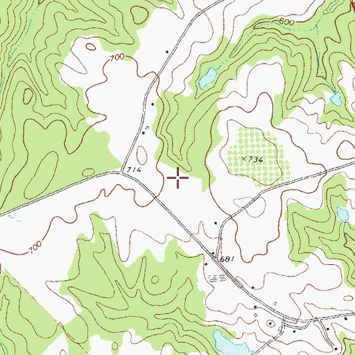 Topographic Map of Mallory School (historical), GA
