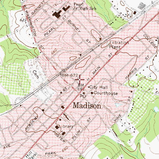 Topographic Map of McGeary Hospital (historical), GA