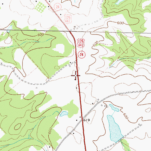 Topographic Map of Mithchems School (historical), GA