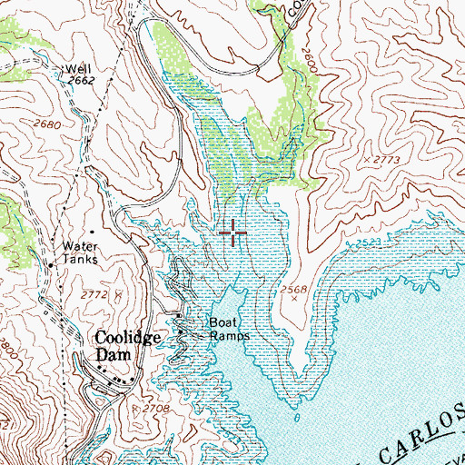 Topographic Map of Soda Canyon, AZ