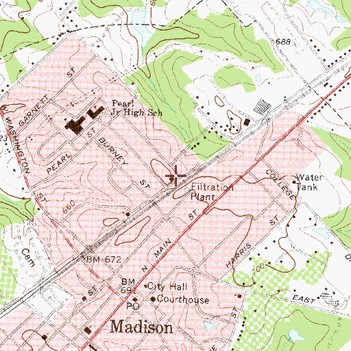 Topographic Map of Saint Pauls African Methodist Episcopal Church, GA