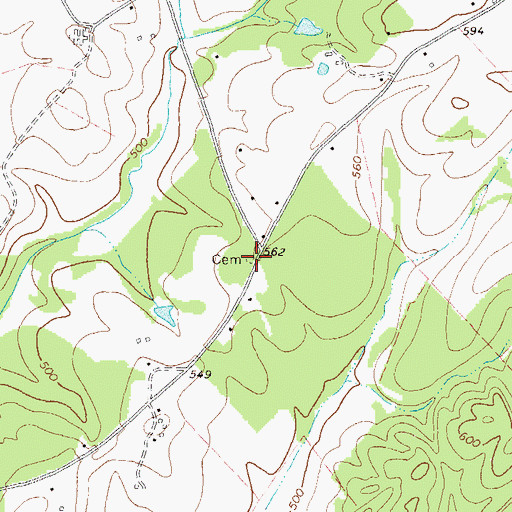 Topographic Map of Shepherd Cemetery, GA