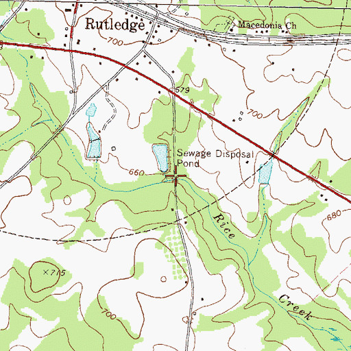 Topographic Map of Union Mill (historical), GA
