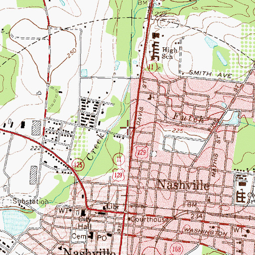Topographic Map of Askew Memorial Hospital (historical), GA