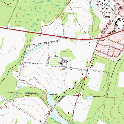 Topographic Map of Berrien County Farm, GA