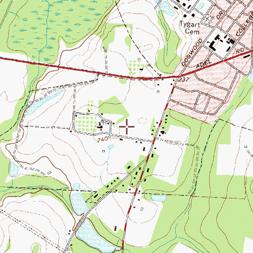Topographic Map of Berrien County Jail, GA
