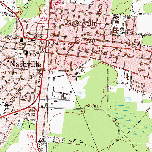 Topographic Map of Christian Church of God, GA