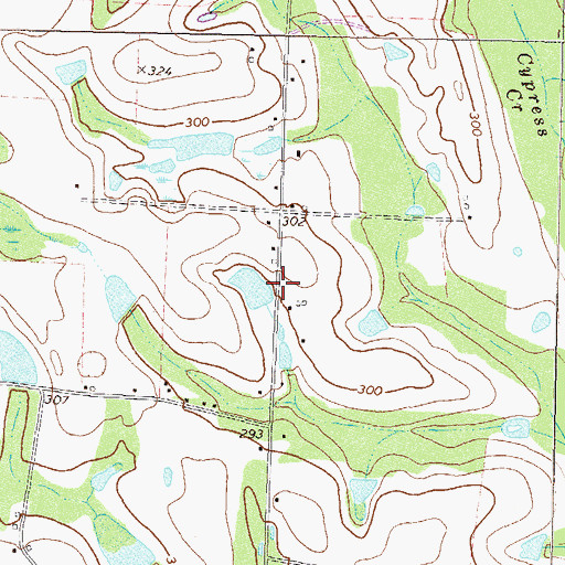 Topographic Map of Community Church, GA