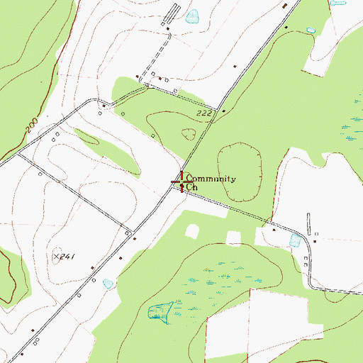 Topographic Map of Community Church, GA