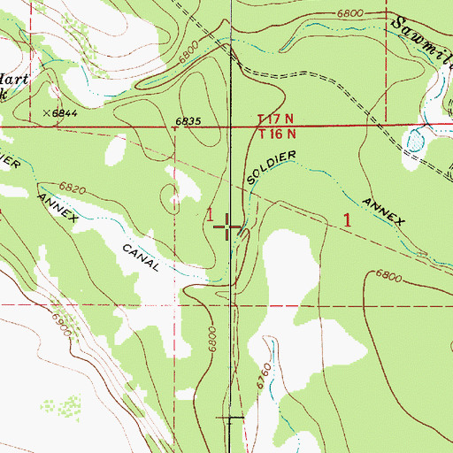 Topographic Map of Soldier Annex Canal, AZ