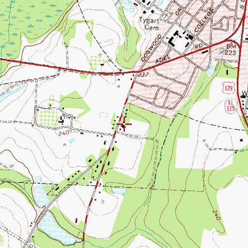 Topographic Map of Nashville Primitive Baptist Church, GA