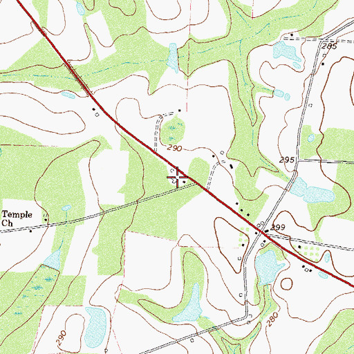 Topographic Map of New River School (historical), GA