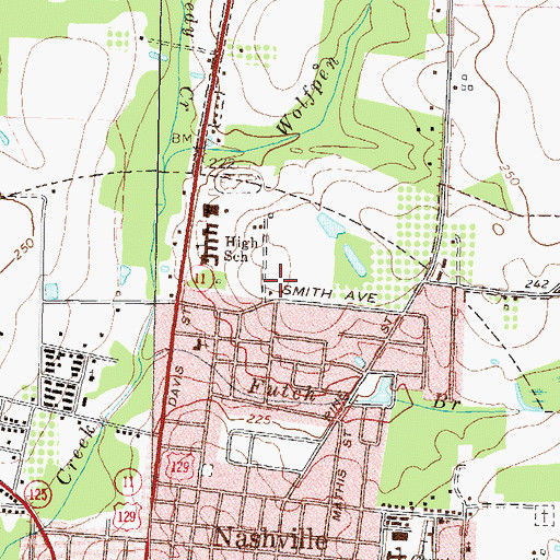 Topographic Map of Northside Park, GA