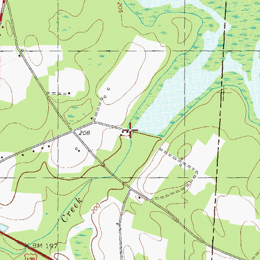Topographic Map of Rays Mill (historical), GA