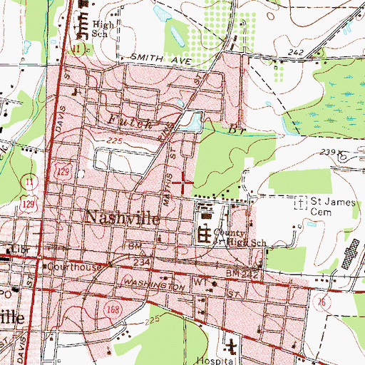 Topographic Map of United Pentecostal Church, GA