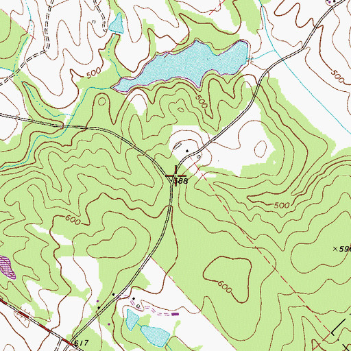 Topographic Map of Athon (historical), GA