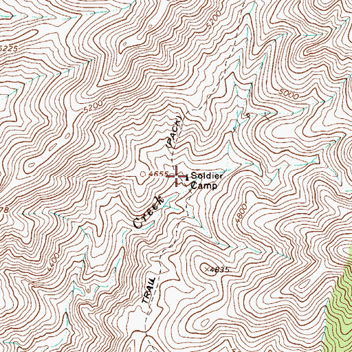 Topographic Map of Soldier Camp, AZ