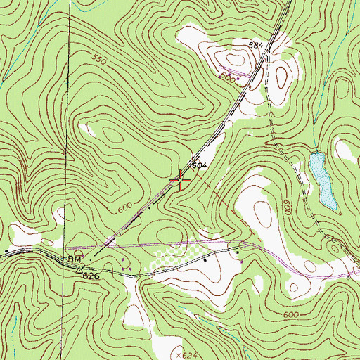 Topographic Map of Fullerton Cemetery, GA