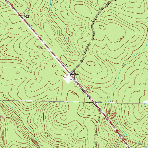 Topographic Map of Henderson School (historical), GA