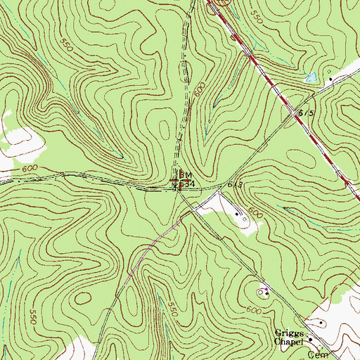 Topographic Map of Henderson School (historical), GA