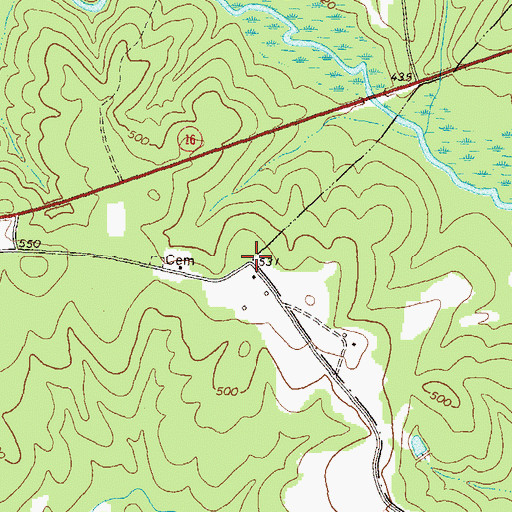 Topographic Map of Howard Store (historical), GA