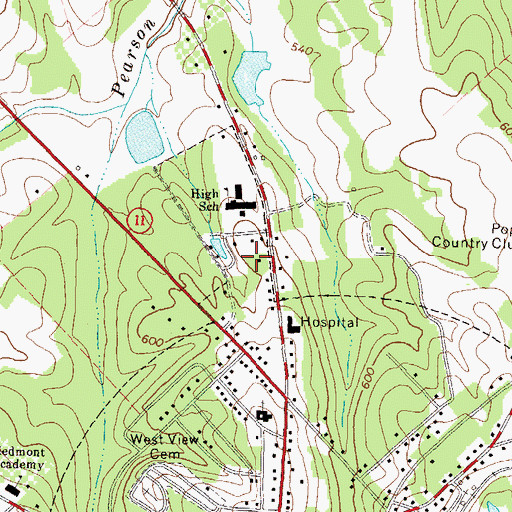 Topographic Map of Jasper County, GA