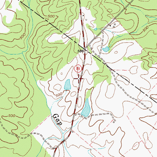 Topographic Map of Mobley School (historical), GA