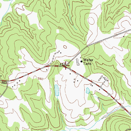 Topographic Map of Piedmont (historical), GA