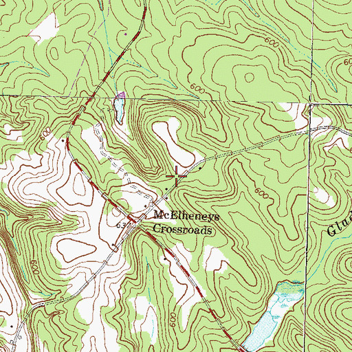 Topographic Map of Poplar Spring School (historical), GA