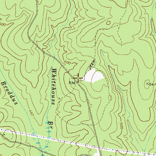 Topographic Map of Paw Chapel School (historical), GA
