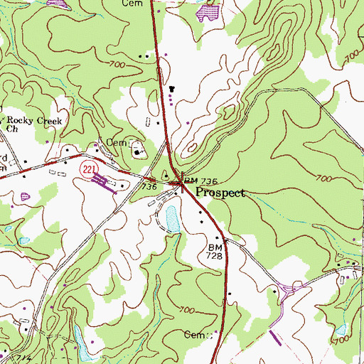 Topographic Map of Prospect, GA