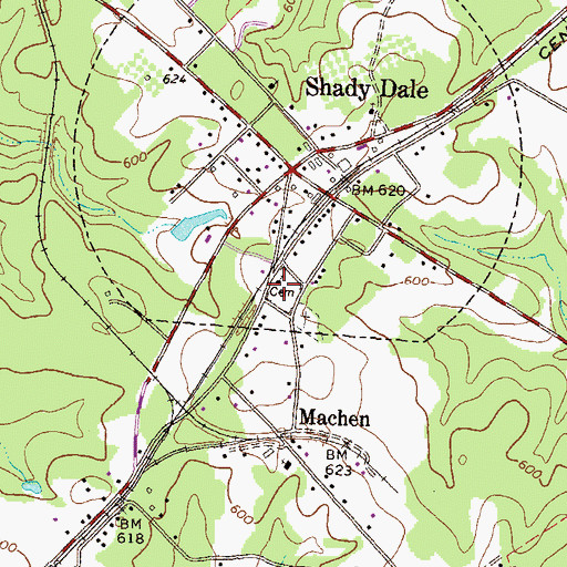 Topographic Map of Providence Baptist Church, GA